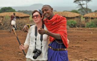 Maasai Warrior proposes to Tracie, Amboseli Safari