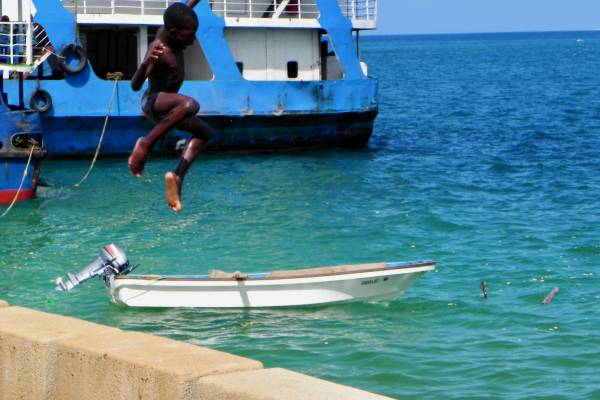 Stone Town Waterfront Jump, Visit Zanzibar