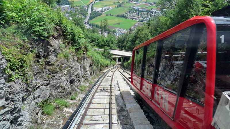 Switzerland Train Trip, Harder Kulm Funicular