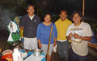Expedition Crew, Camp Cooking Shelter, Tambopata River Adventure
