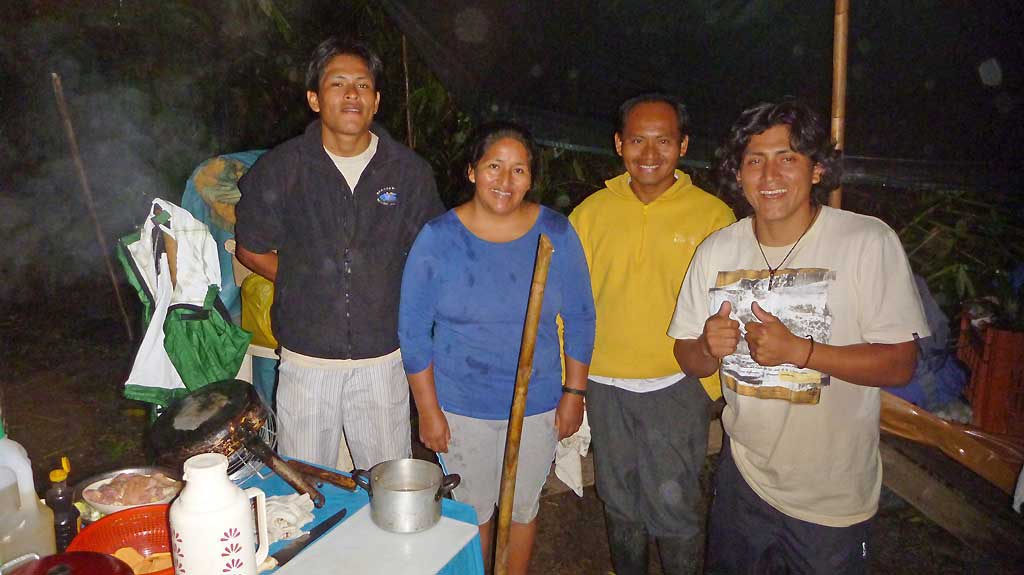 Expedition Crew, Camp Cooking Shelter, Tambopata River Adventure