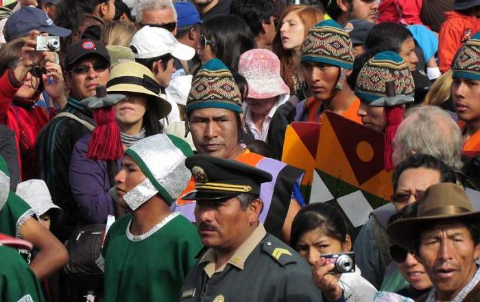 Inti Raymi Festival Crowds and Performers, Cusco