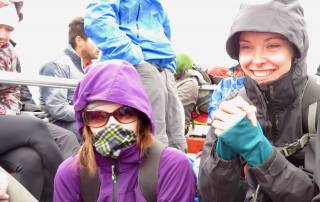 Keeping Warm, Lake Pehoe Ferry, Hiking Torres del Paine W Circuit Trek