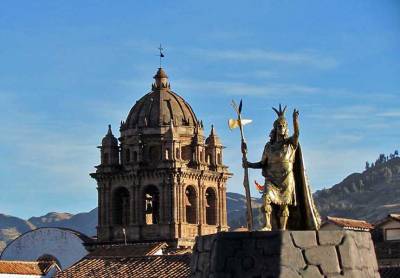 Inca Pachacuti Statue and La Merced Church, Visit Cusco