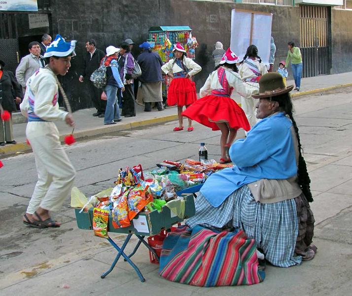 Parade Route Vendor, Altitude Sickness in Puno