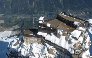 Aiguille du Midi, View to Chamonix Mont-Blanc Valley