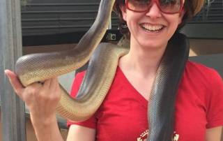 Python and Tracie, Alice Springs Reptile Centre, Visit Red Centre