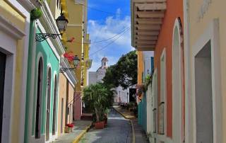 Quaint Street View, Old San Juan, Puerto Rico