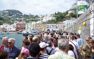 Marina Grande Tourist Crowds, Capri Self Guided Tour