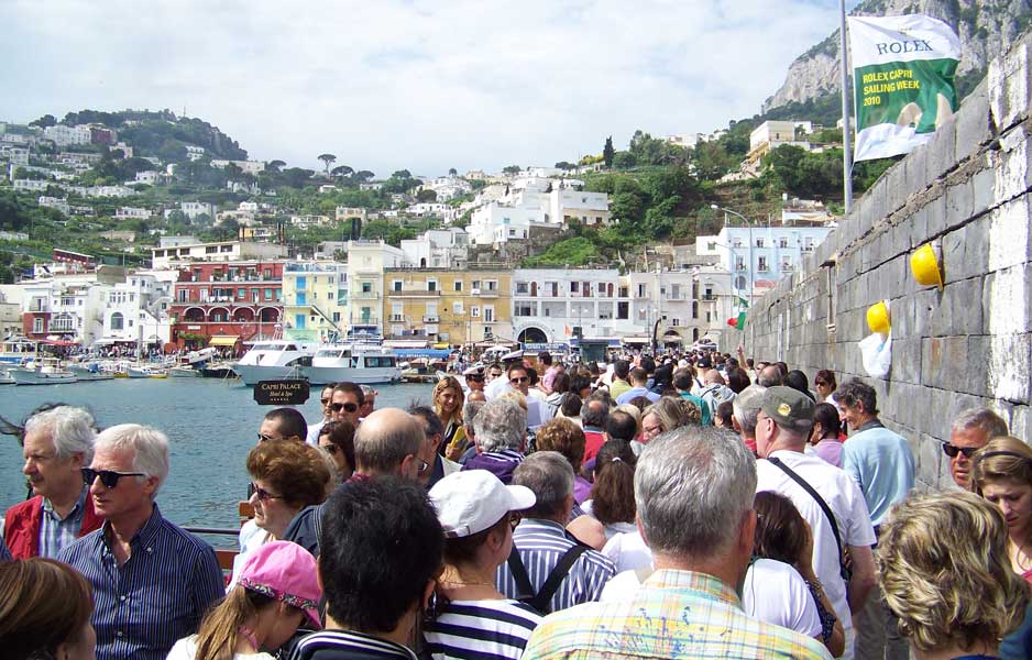 Marina Grande Tourist Crowds, Capri Self Guided Tour