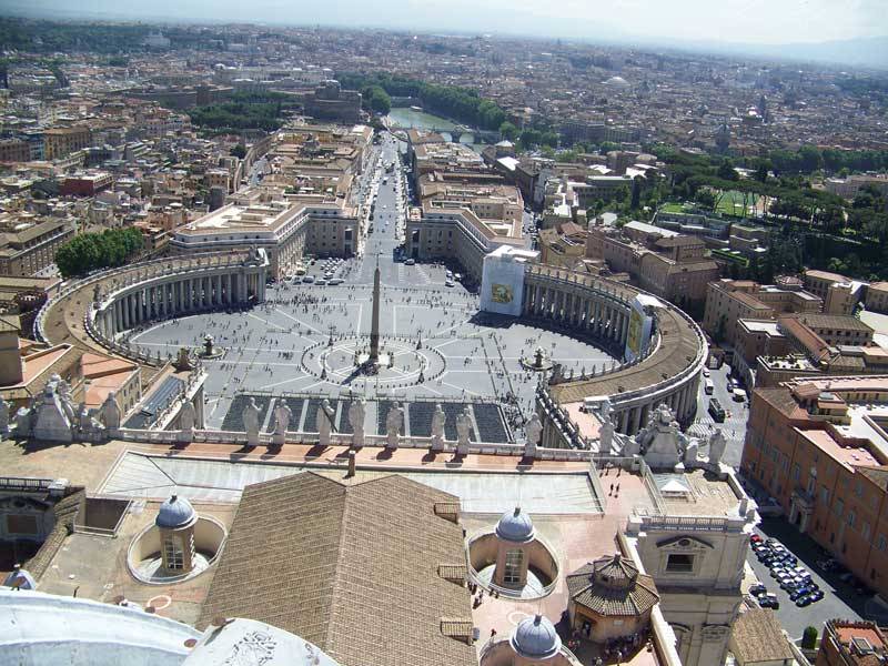 St Peter's Square from the Cupola, Two Days in Rome