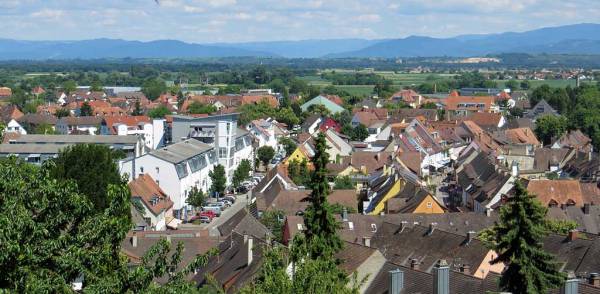 View from St Stephan's Minster, Visit Breisach