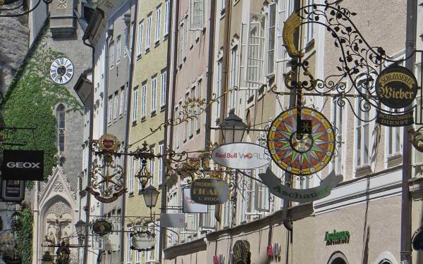 Getreidegasse, Traditional Street Signs, Visit Salzburg