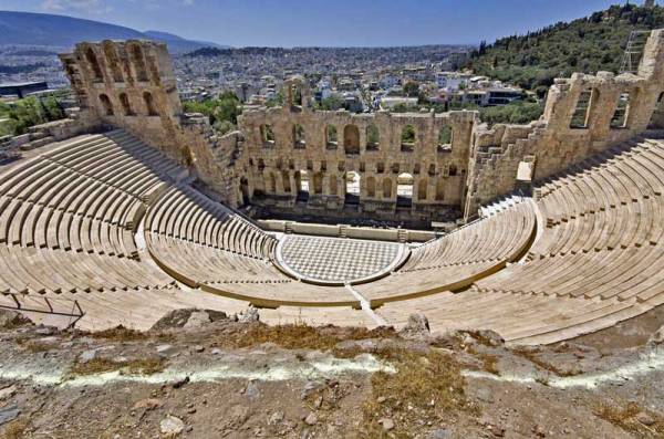 Herodus Atticus Theater below Parthenon, Visit Athens
