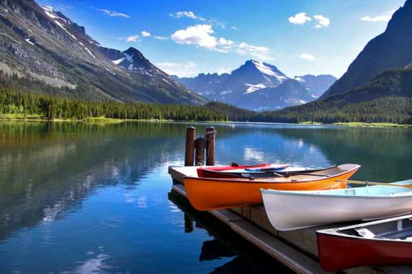 Canoes, Lake Mcdonald, Glacier National Park
