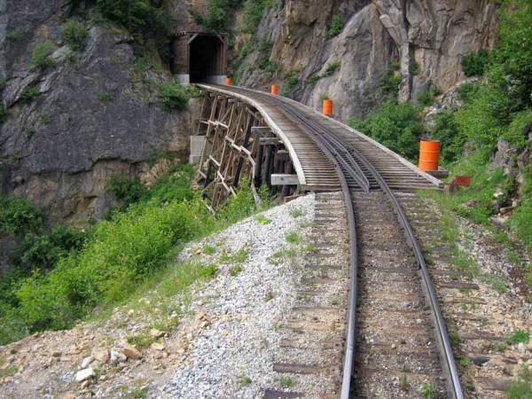 White Pass Yukon Route Railway Tunnel Trestle