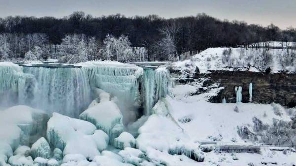 American Falls in Winter, Visit Niagara Falls