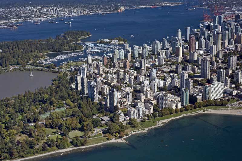 Stanley Park, Downtown Vancouver Aerial