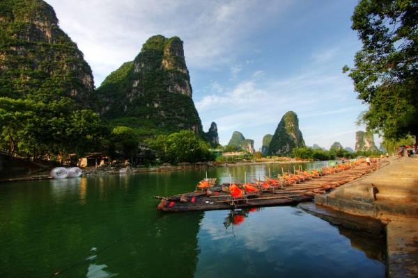 Bamboo Rafting, Yangshuo, Visit Guilin