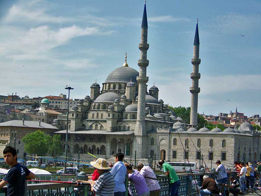 New Mosque from Galata Bridge, Istanbul Shore Excursion
