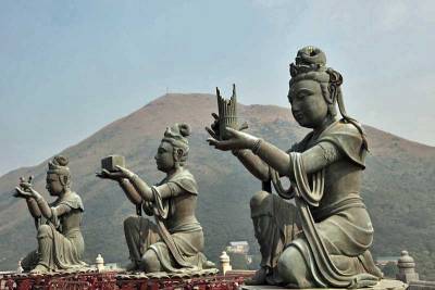 Sculptures at Tian Tan Buddha, Visit Hong Kong
