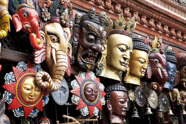 Wooden Masks, Monkey Temple, Visit Kathmandu
