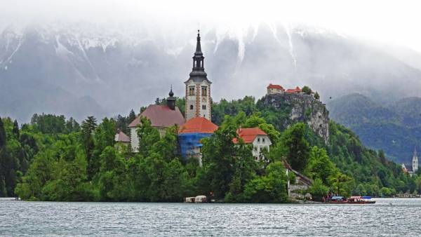 Lake Bled Island Church, Slovenia