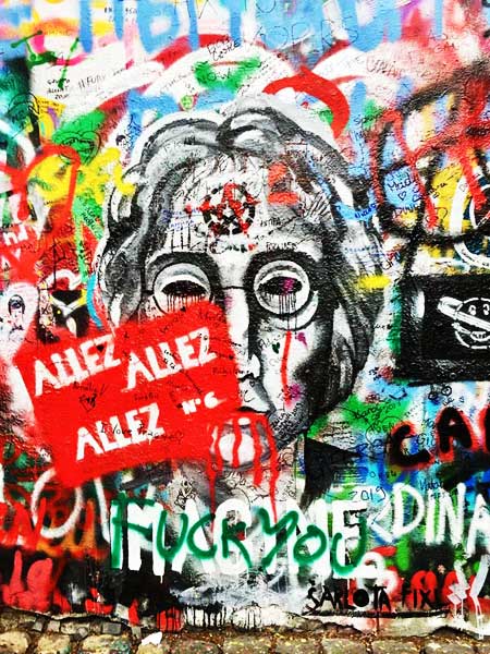 Lennon Wall, Touring Prague