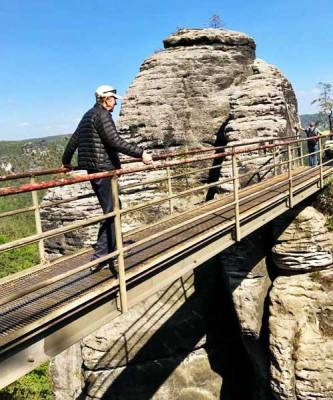 Tim at the Bastei near Dresden