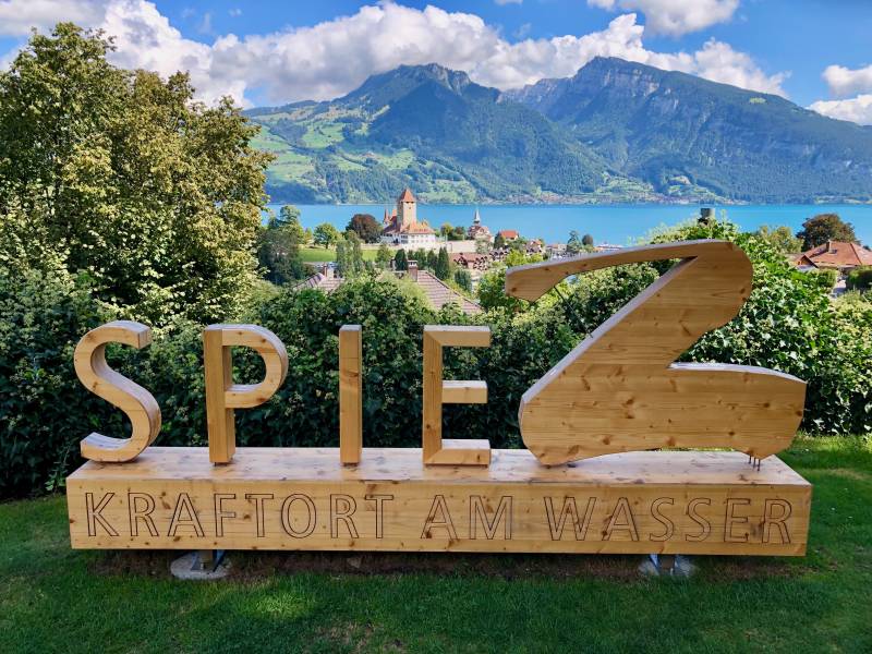 Spiez Village Sign, One Week in Wengen