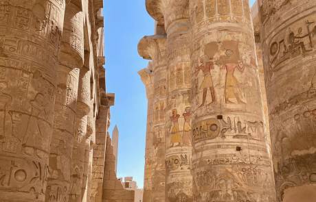 Carved Columns at Karnak, Luxor