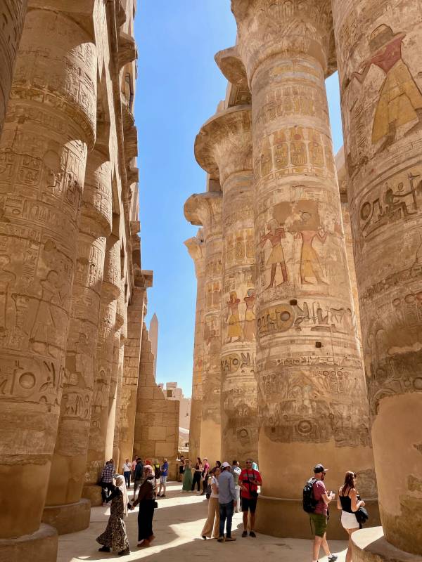 Carved Columns at Karnak, Luxor