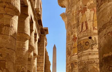 Columns and Obelisk at Karnak Temple, Luxor