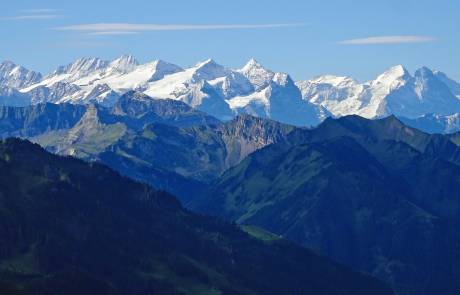 Eiger in black on far right from Stanserhorn