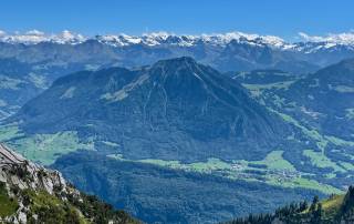 Pilatus Cog Train View to Alps