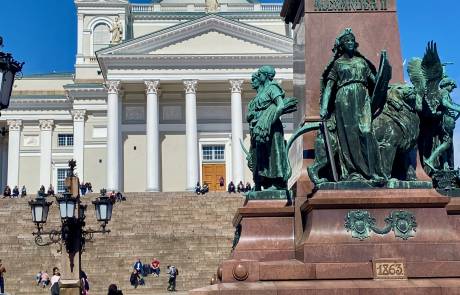 Alexander II Statue and Helsinki Cathedral Alexander II Statue and Helsinki Cathedral