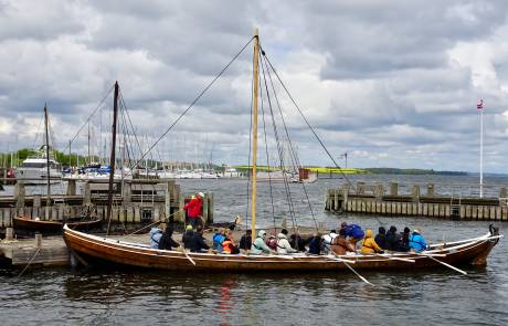 Viking Ship Museum, Roskilde, Visitors Sailing Viking Ship Museum, Roskilde, Visitors Sailing