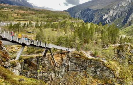 Voringsfossen Waterfall Step Bridge, Eidfjord Voringsfossen Waterfall Step Bridge, Eidfjord