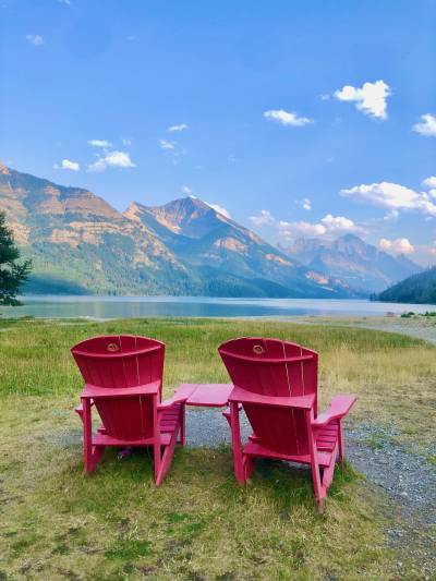 Red Chairs, Waterton Lake